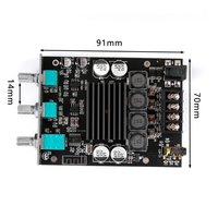 Carte amplificateur de subwoofer ZK-502T TPA3116D2 BT 5.0, amplificateur audio stéréo haute puissance 2.0 canaux, carte amplificateur 2*50W Bass AMP