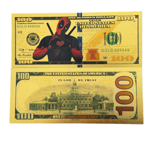Nuevo Set de 15 <span class=keywords><strong>Billetes</strong></span> de <span class=keywords><strong>100</strong></span> Dólares de Superhéroes Americanos 2026, Bañados en Oro de 24K, para Regalo - Product Image 5