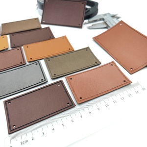 Étiquette universelle en cuir perforé et gaufré pour vêtements, avec bordure vierge, pour sacs, chapeaux et étiquettes volantes - Product Image 1