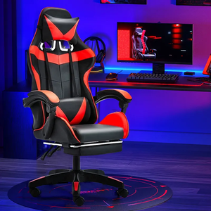 Chaise pivotante ergonomique au design moderne pour le bureau et la maison Chaise de jeu réglable E-Sport avec accoudoirs et pieds à roulettes de style rotatif - Product Image 2