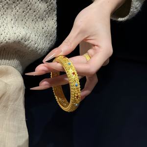 Pulsera de Resina Estilo Palacio de la Reina <span class=keywords><strong>con</strong></span> Diseño de Filigrana Esmaltada, Grabado Personalizable, Caja de Regalo de Lujo - Product Image 1