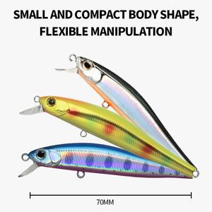 Señuelo Flotante SNEDA de 70mm/5.5g, ABS, Tipo Minnow, Venta al por Mayor de Fábrica para Pesca en Agua Dulce y Salada - Product Image 4