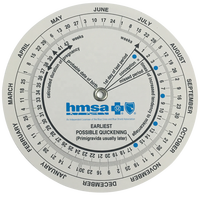Roue de calculatrice de Date de grossesse OEM de qualité, roue de calculatrice de grossesse ronde médicale EDD en plastique