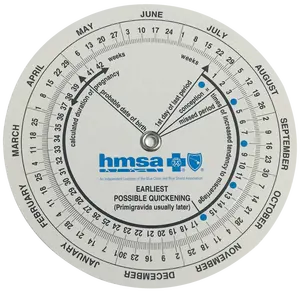 China Supplier Quality OEM Pregnancy Due Date Calculator Wheel Plastic EDD Medical Round Pregnancy Calculator Wheel