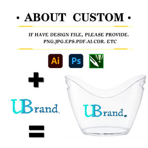 2 गैलन बड़े ऐक्रेलिक बर्फ की बाल्टी नाव आकार वाइन शैंपेन कूलर साफ प्लास्टिक पेय चिलर - Product Image 2