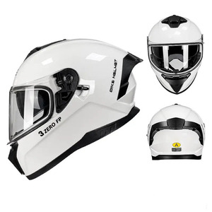 Casco de Motocicleta Integral Homologado por DOT, Casco Protector de ABS para Motocross con Visera Transparente, Casco de Seguridad Resistente al Agua para El - Product Image 1
