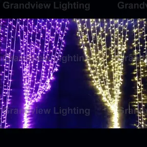 LED Curtain Lights Warm White RGB Color For Outdoor Decorations Holidays Parties