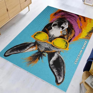 Tapis de chambre à coucher imprimés antidérapants et moelleux Tapis de créateur d'animaux animés personnalisés avec logo Tapis découpés à l'emporte-pièce - Product Image 5