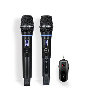 Mới đến 2 trong 1 Echo treble bass BT phổ <span class=keywords><strong>microphone</strong></span> sạc UHF Micro không dây - Product Image 2