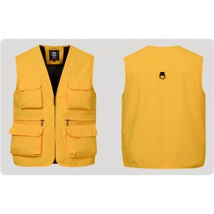 Haute qualité hommes été refroidissement gilet respirant utilitaire Cargo fermeture éclair pour la pêche en plein air travail Photos poches pratiques - Product Image 4