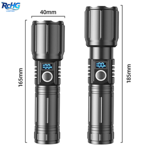 मल्टी-फंक्शन एलईडी यूएसबी पोर्टेबल डिजिटल पावर डिस्प्ले 5-मोड अल्युन्यूमैटॉर्च लाइट - Product Image 3