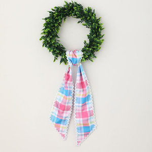 个性化格子圆点丝带棉布复活节装饰蝴蝶结腰带，用于篮子装饰 - Product Image 3