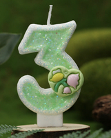 Nouveau design couleur verte chiffres bougie nouveauté joyeux anniversaire bougies fantaisie gâteau d'anniversaire bougies