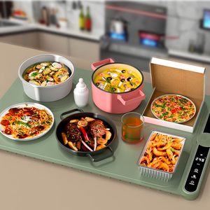 Piastra riscaldante elettrica pieghevole in Silicone stuoia di controllo vassoio riscaldante <span class=keywords><strong>per</strong></span> alimenti <span class=keywords><strong>per</strong></span> l'installazione del controsoffitto <span class=keywords><strong>per</strong></span> uso domestico e auto - Product Image 1