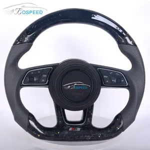 Car Steering Wheel Customized Fit For Audi Rs3 Rs4 Rs5 Rs6 S3 S4 S5 S6 S7 Forged Carbon With LED