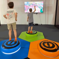 Parc de trampolines interactif intérieur Sqarcade, jeu de sol de saut de carnaval, défi de réaction LED, attraction de divertissement, jeu de location