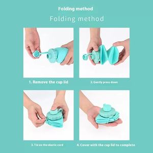 Botella de Agua de Silicona Económica al por Mayor, 600 ml, Diseño Plegable para Deportes Básicos y Uso Diario - Product Image 3