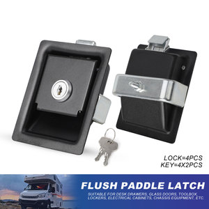 Car Toolbox Door Lock Keyed Entry Carbon Steel Painted Black Lockable For <b>Tool</b> <b>Storage</b> - Product Image 5
