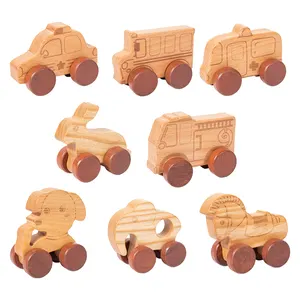 Kayu Log Troli Mainan Montessori Hobi untuk Balita Usia 1 2 3 4 Tahun Terbuka Berakhir Kegiatan Prasekolah Hadiah Mainan Pendidikan