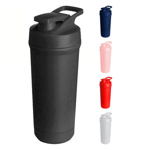 थोक शेकर्स प्रोटीन स्पोर्ट्स वाटर मग नए डिजाइन अनुकूल धातु स्टेनलेस स्टील जिम प्रोटीन शेकर कस्टम लोगो के साथ - Product Image 1