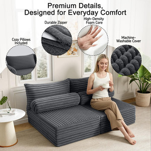 Nuevo Modelo 2026 de Muebles Modernos para el Hogar en Wayfair, Sofá Cama Compacto con Compresión al Vacío, Solo 0.25 CBM Después del Empaque - Product Image 4