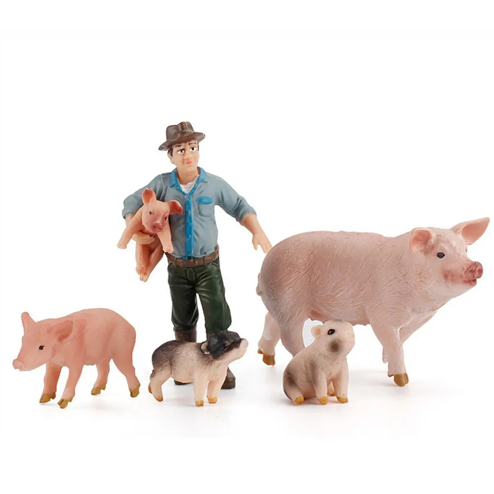 SL Models Toys Simulated Animal Model Toys Sets Plastic Pig Action Figures Toys for Children 2024 Best gifts for kids
