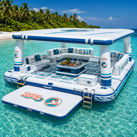 Canapé flottant gonflable, plateforme de détente aquatique, ponton pour lac, piscine, plage, resort, fête, loisirs en famille, plaisir estival