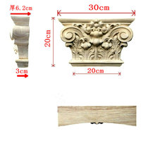Corbeaux décoratifs sculptés à la main en bois massif Corbeaux romains floraux Accessoires de meubles Corbeaux en bois Supports