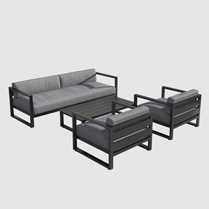 Set di Divani da Giardino Fulin, Moderni e Bestseller, in <span class=keywords><strong>Alluminio</strong></span> per Esterni, Resistenti alle Intemperie, per Sala da Pranzo/Soggiorno, Patio e Giardino - Product Image 6