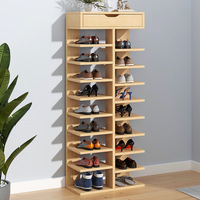 Nouveaux modèles phares 2024 : Étagère à chaussures simple en bois, multi-niveaux, compacte, pour entrée de maison
