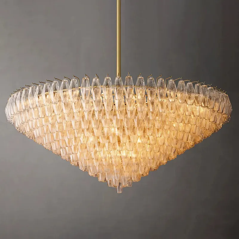 Sunwe-Pendentif LED en cuir pour décoration d'intérieur, café, restaurant, lustre moderne transparent