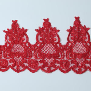 Hot bán đa màu sắc trong kho 24cm Sequins thêu biên giới ren <span class=keywords><strong>TRIM</strong></span> - Product Image 2