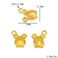 Liontin DIY dari Baja Anti Karat 316L dengan Cincin Penghubung, Warna Emas, 16 Desain Es Krim, Lumba-lumba, Gitar untuk Pembuatan Perhiasan, Paket Campuran