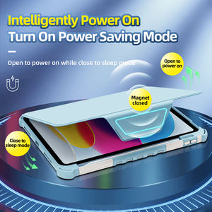 Étui de protection magnétique en cuir pour tablette iPad 10e génération 10,9 pouces 2022, étui antichoc avec fonction de veille/réveil - Product Image 4