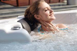 Piscina Infinita, Spa de Natación Acrílico para Exteriores con Sistema de Aislamiento, Bañera de Hidromasaje de 5.8m con Temperatura Constante y Función de Masaje - Product Image 4