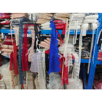 Marché de la dentelle en gros de Guangzhou – Lot de dentelle polyester noir et blanc de 5 cm, en vrac au kg, pour robes féminines