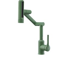 Robinet de lavabo domestique multifonction universel en acier inoxydable à poignée unique, design moderne et épuré