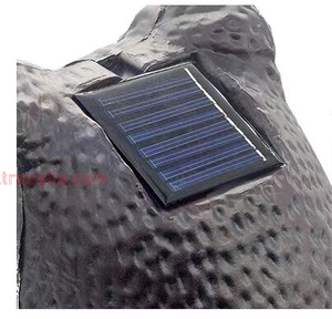 Tête mobile hibou leurre oiseau solaire dissuasion épouvantail avec yeux clignotants et son - Product Image 2