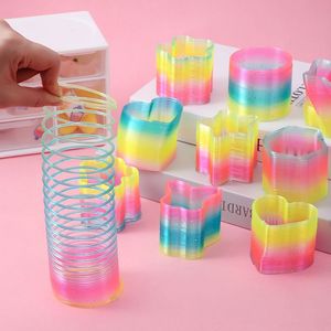 Rainbow <b>Rings</b> Plastic Jewelry Making Toys 12 Pieces For Children 4-6 Years Old Cartoon Theme - Product Image 3