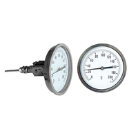 Stainless Steel Bimetal BBQ Thermometer IP65 Rated High Accuracy 1.6%F.S 12-36V DC Customizable Grill Oven Temperature Gauge