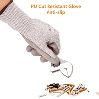 Gants de sécurité personnalisables par sérigraphie et transfert thermique, SNELL EN388 Niveau C, HPPE, paume enduite de PU, pour travaux de construction