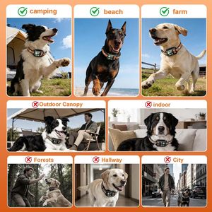 GPS <b>Dog</b> Fence <b>Collar</b> Rechargeable Waterproof With Lights For Medium <b>Large</b> <b>Dogs</b> - Product Image 5
