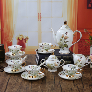 Wholesale Elegant British Style Bone China Coffee Cup and Saucer for Wedding Home Restaurant - Product Image 5