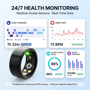 Nouvelle Arrivée 2025 – Bague Intelligente R11 Étanche IP68 avec Moniteur de Fréquence Cardiaque, Oxygène Sanguin, Suivi du Sommeil, Compteur de Pas et Calories – Connectivité Santé et Sport - Product Image 3