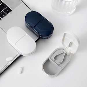 Mini coupe-tablette domestique portable répartiteurs et broyeurs de pilules un à deux avec étui de rangement en ABS - Product Image 4