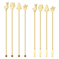 Bar à Cocktails Remuer Motif de Noël Boisson Shaker Cuillères à mélanger Mélange Cocktail Shaker Tige d'agitation