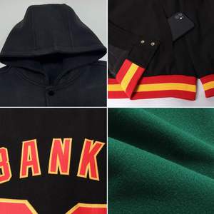 Fanscustom personnalisé Varsity cuir Bomber veste adultes adolescents enfants sweats à capuche personnalisé équipe de Baseball maillots uniformes pour - Product Image 2