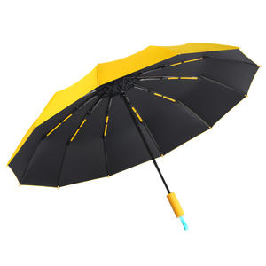 <span class=keywords><strong>Parapluie</strong></span> pare-soleil robuste entièrement automatique pour cadeaux d'affaires, pour femmes et hommes, double usage, soleil et pluie, pliable, grand modèle classique - Product Image 1