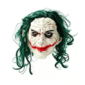 Masque réaliste du Joker avec cheveux verts - Masque intégral en latex style Heath Ledger pour Halloween, cosplay et soirées <span class=keywords><strong>d</strong></span>'<span class=keywords><strong>horreur</strong></span> - Product Image 4