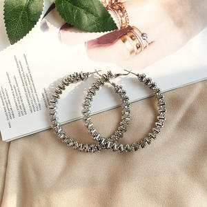 Boucles d'oreilles en forme de grand cercle <span class=keywords><strong>torsadé</strong></span>, plaqué <span class=keywords><strong>or</strong></span>, nouveau Style - Product Image 2